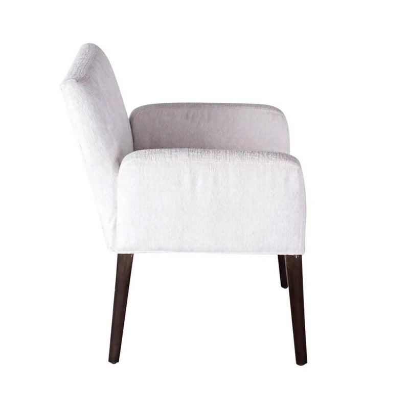 White Dining Chair Charly With Arms Dining Chairs LOOMLAN By Peninsula Home