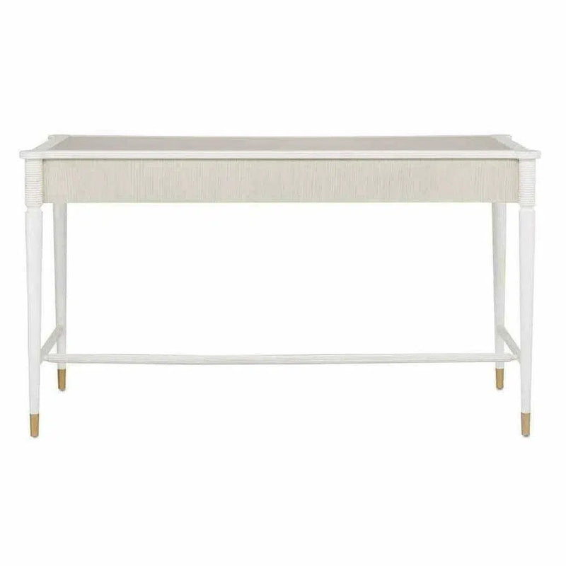 White Fog Brass Aster Desk Winterthur Collection Home Office Desks LOOMLAN By Currey & Co