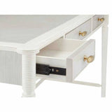 White Fog Brass Aster Desk Winterthur Collection Home Office Desks LOOMLAN By Currey & Co