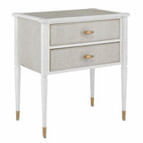 White Fog Brass Aster Small Accent Cabinet Winterthur Collection Nightstands LOOMLAN By Currey & Co