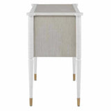 White Fog Brass Aster Small Accent Cabinet Winterthur Collection Nightstands LOOMLAN By Currey & Co