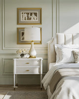 White Fog Brass Aster Small Accent Cabinet Winterthur Collection Nightstands LOOMLAN By Currey & Co