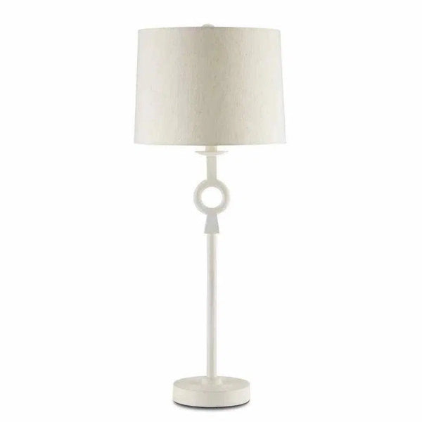 White Germaine White Table Lamp Table Lamps LOOMLAN By Currey & Co