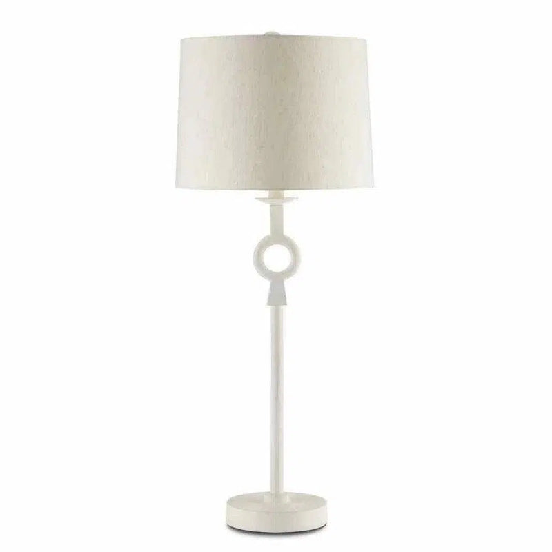 White Germaine White Table Lamp Table Lamps LOOMLAN By Currey & Co