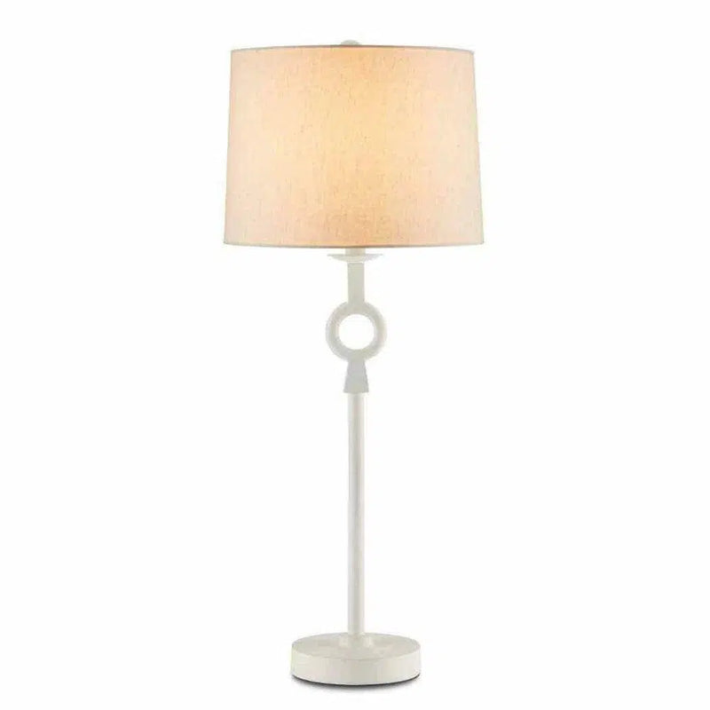 White Germaine White Table Lamp Table Lamps LOOMLAN By Currey & Co