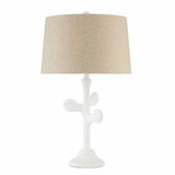 White Gesso Charny Table Lamp Table Lamps LOOMLAN By Currey & Co