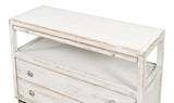 White Hollywood Chest Two Drawers and Open Shelf Chests LOOMLAN By Sarreid