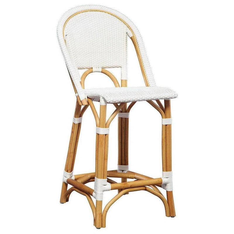 White Leroy Bar Stool Bar Stools LOOMLAN By Furniture Classics