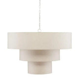 White Linen Livello Chandelier Chandeliers LOOMLAN By Currey & Co