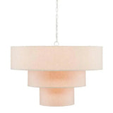 White Linen Livello Chandelier Chandeliers LOOMLAN By Currey & Co