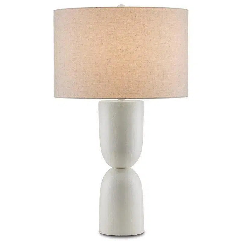 White Linz Table Lamp Table Lamps LOOMLAN By Currey & Co