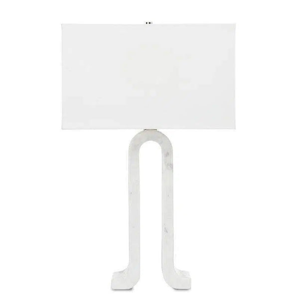 White Marble Leo Table Lamp Table Lamps LOOMLAN By Currey & Co