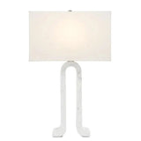 White Marble Leo Table Lamp Table Lamps LOOMLAN By Currey & Co