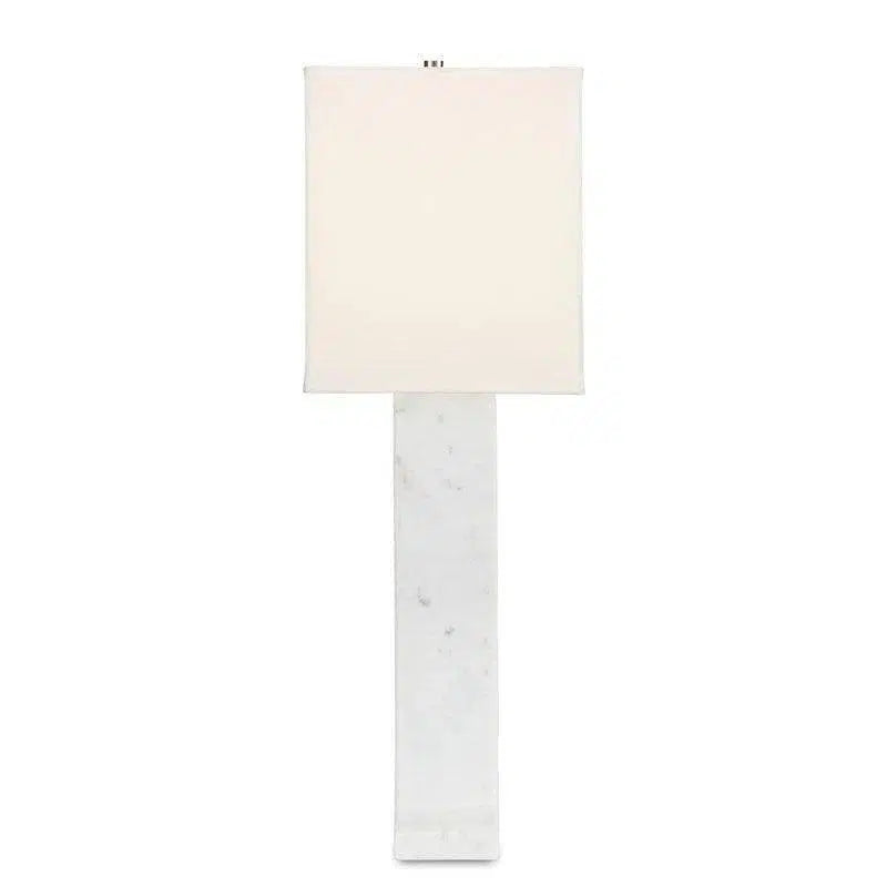 White Marble Leo Table Lamp Table Lamps LOOMLAN By Currey & Co