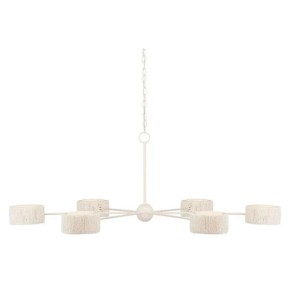 White Monreale Chandelier Chandeliers LOOMLAN By Currey & Co