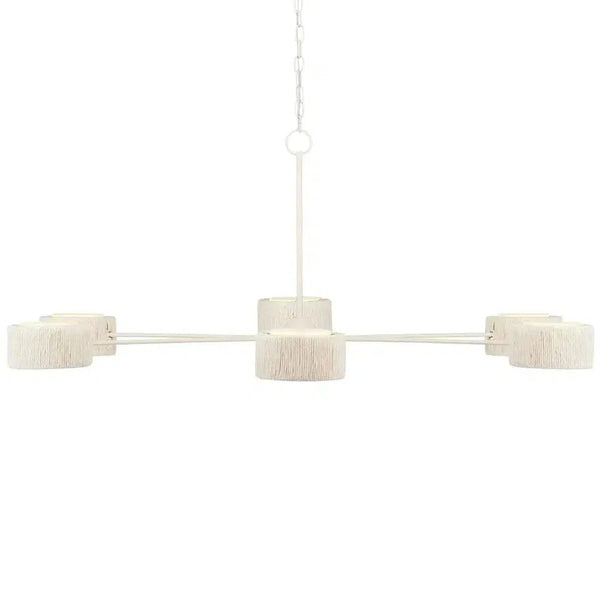 White Monreale Chandelier Chandeliers LOOMLAN By Currey & Co