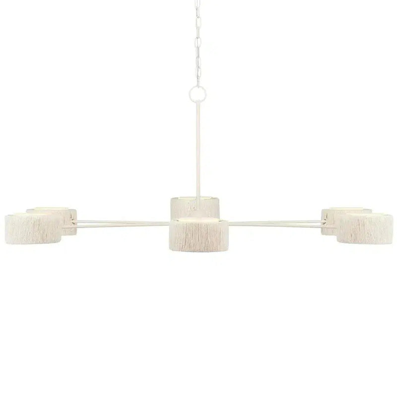 White Monreale Chandelier Chandeliers LOOMLAN By Currey & Co