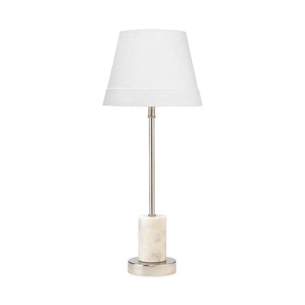 White Nickel Marble Iron Darcey Table Lamp Table Lamps LOOMLAN By Jamie Young