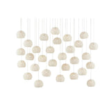 White Painted Silver Piero 30-Light Multi-Drop Pendant Pendants LOOMLAN By Currey & Co