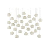 White Painted Silver Piero 30-Light Multi-Drop Pendant Pendants LOOMLAN By Currey & Co