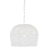 White Piero Small Chandelier Chandeliers LOOMLAN By Currey & Co