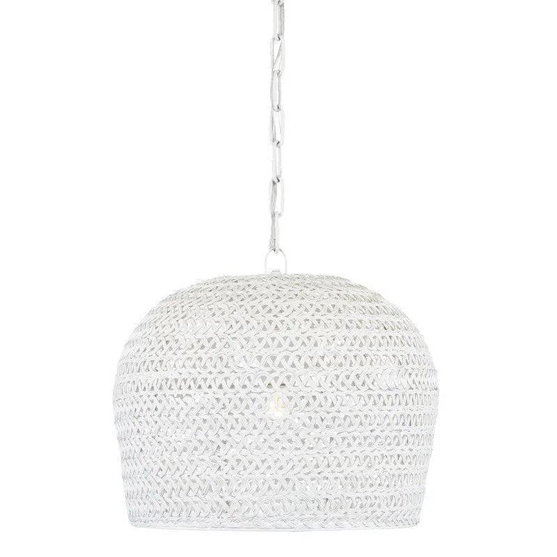 White Piero Small Chandelier Chandeliers LOOMLAN By Currey & Co