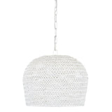 White Piero Small Chandelier Chandeliers LOOMLAN By Currey & Co