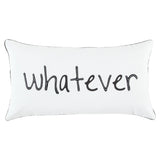 White Saba Words Fun Decorative Throw Pillows With Dawn Fill Throw Pillows LOOMLAN By LOOMLAN