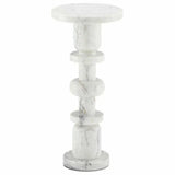 White Sasha White Drinks Table Side Tables LOOMLAN By Currey & Co