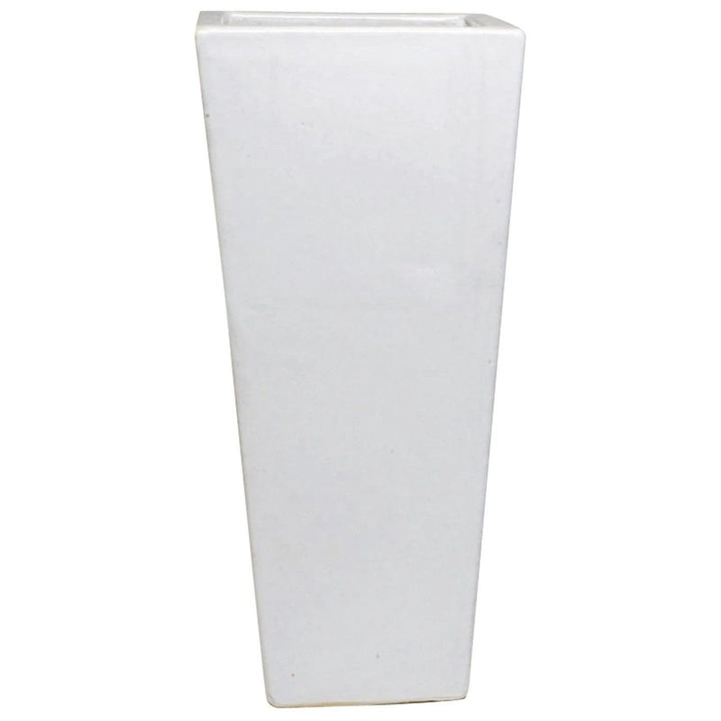 White Square Pot Outdoor Planters LOOMLAN By Emissary