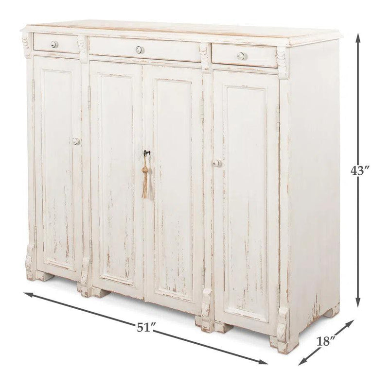 White Swan Tall Sideboard Sideboards LOOMLAN By Sarreid