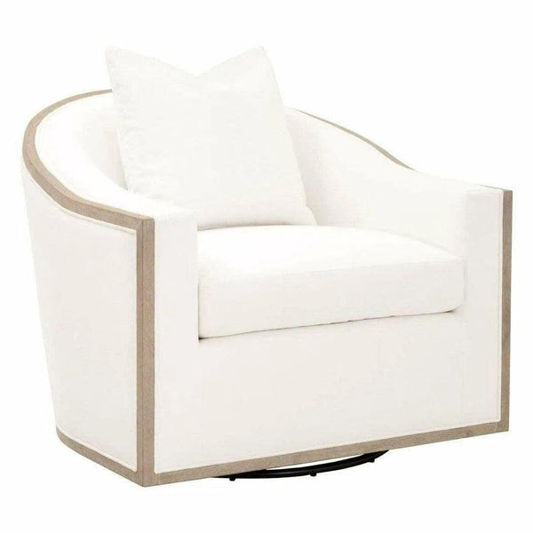 White Swivel Club Chair Performance LiveSmart Club Chairs LOOMLAN By Essentials For Living