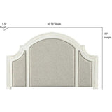 White Two-Tone Arched Upholstered Headboard Bed Frame Beds LOOMLAN By Panama Jack