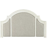 White Two-Tone Arched Upholstered Headboard Bed Frame Beds LOOMLAN By Panama Jack