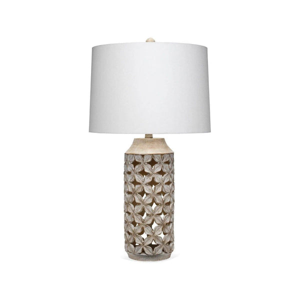 White Wash Resin Flora Table Lamp Table Lamps LOOMLAN By Jamie Young