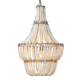 White Wood Beads Blanca Chandelier Chandeliers LOOMLAN By Jamie Young