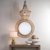 White Wood Beads Blanca Chandelier Chandeliers LOOMLAN By Jamie Young