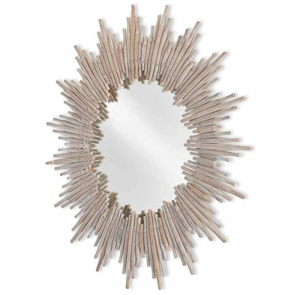 Whitewash Chadee Mirror Wall Mirrors LOOMLAN By Currey & Co