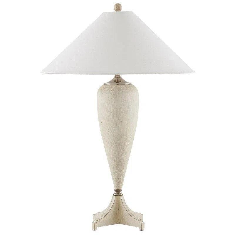 Whitewash Polished Nickel Hastings Table Lamp Table Lamps LOOMLAN By Currey & Co