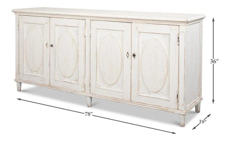 Whitewash Ribbon Sideboard For Living Room Sideboards LOOMLAN By Sarreid