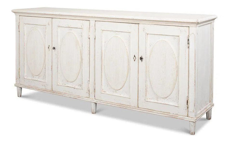 Whitewash Ribbon Sideboard For Living Room Sideboards LOOMLAN By Sarreid