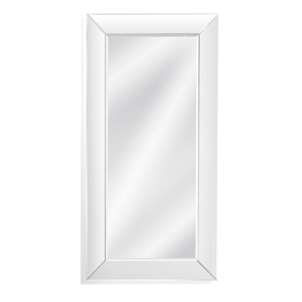 Whitman MDF White Vertical Floor Mirror Floor Mirrors LOOMLAN By Bassett Mirror