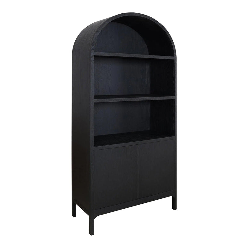 Wilde Wood Black Display Cabinet Bookcases LOOMLAN By Moe's Home