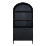 Wilde Wood Black Display Cabinet Bookcases LOOMLAN By Moe's Home