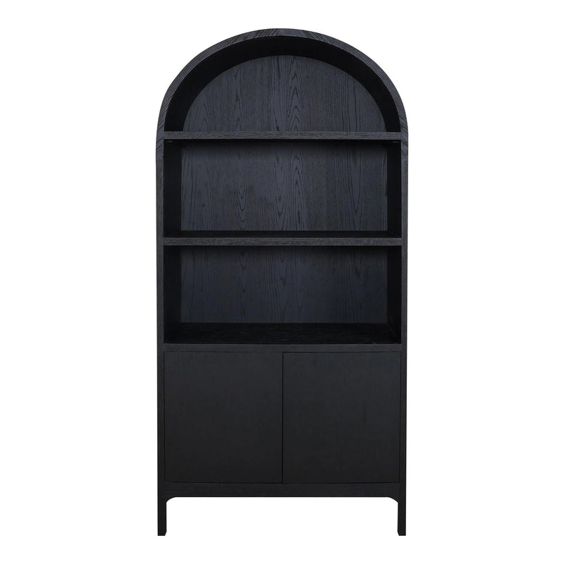 Wilde Wood Black Display Cabinet Bookcases LOOMLAN By Moe's Home