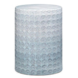 Wildflower Light Blue Ceramic Mid Century Modern Side Table Side Tables LOOMLAN By Jamie Young