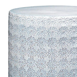 Wildflower Light Blue Ceramic Mid Century Modern Side Table Side Tables LOOMLAN By Jamie Young