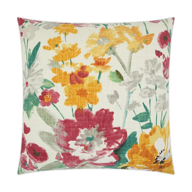 Wildflowers Multi Color Throw Pillow With Insert Throw Pillows LOOMLAN By D.V. Kap