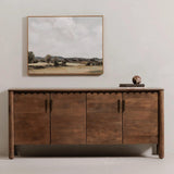 Wiley Wood Vintage Brown 4 Door Sideboard Sideboards LOOMLAN By Moe's Home