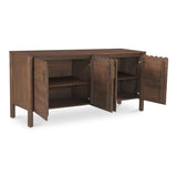 Wiley Wood Vintage Brown 4 Door Sideboard Sideboards LOOMLAN By Moe's Home